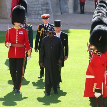 President of Nigeria Bola Ahmed Tinubu and King Charles III inspect the guard of honour during the ceremonial welcome at Windsor Castle, Berkshire, on day one of the President and First Lady¥s state visit to the UK. Picture date: Wednesday March 18, 2026.